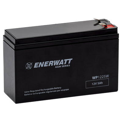 Enerwatt WP1225W AGM Battery 12V 5AH 25W T2/T1 (UPS) Trans-Canada