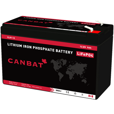 12V 9Ah Lithium Battery (LiFePO4) Lakehead Inkjet & Toner