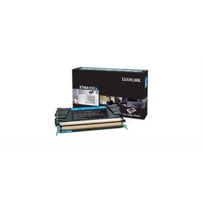 Lexmark X746,748 Cyan Return Program 7K Toner Cartridge Lexmark