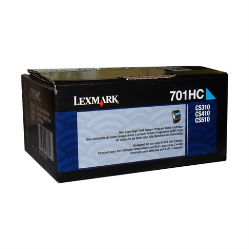 Lexmark CS310, CS/CX410, 510 Cyan Return Programme 3K Toner Cartridge Part no.: 70C1HC0 Lexmark
