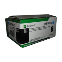 Lexmark CS/CX417, 517 Cyan Return Programme 3.5K Toner Cartridge Part no.: 71B1HC0 Lexmark