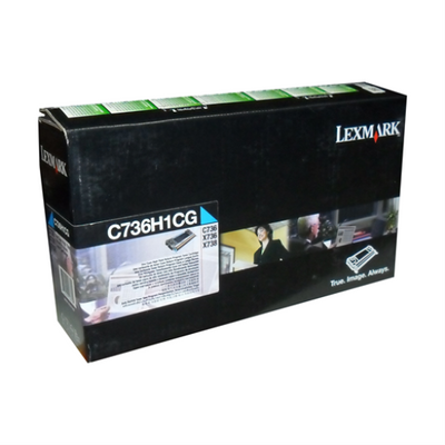 Lexmark C/X736,X738 Cyan Return Program 10K Toner Cartridge Lexmark
