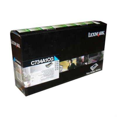 Lexmark C/X734,746,X738 Cyan Return Program 6K Toner Cartridge Lexmark