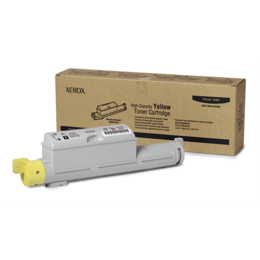 106R01220 Yellow High Capacity Toner Cartridge, Phaser 6360 Xerox