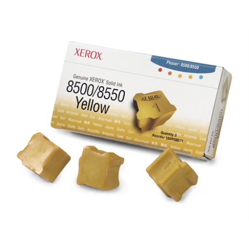 108R00671 Genuine Xerox Solid Ink 8500/8550 Yellow (three Sticks) Xerox