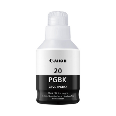 GI-20 Pigment Black Ink Bottle SKU 3383C001 Canon