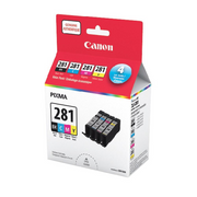 CLI-281 Black, Cyan, Magenta, Yellow Value Pack SKU 2091C009 Canon