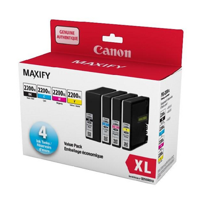 PGI-2200XL Black, Cyan, Mangenta & Yellow SKU 9255B010 Canon