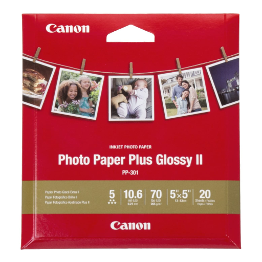 PP-301 5" x 5" Photo Paper Plus Glossy (20 sheets/pkg) Canon