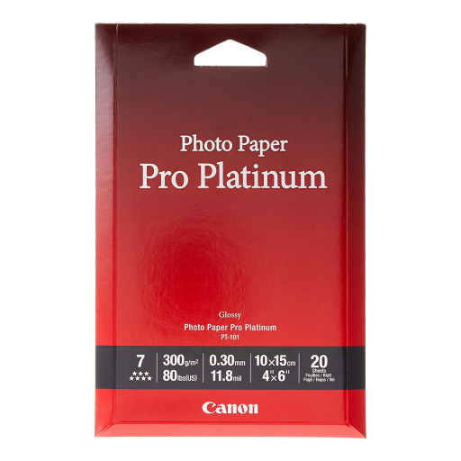 PT-101 4" x 6" Photo Paper Pro Platinum (20 sheets/pkg) Canon