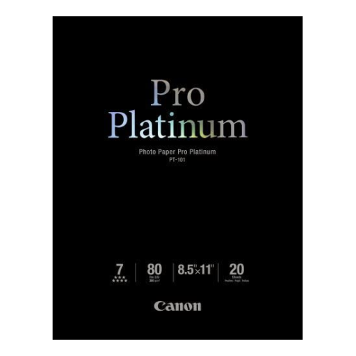 PT-101 8.5" x 11" Photo Paper Pro Platinum (20 sheets/pkg) Canon