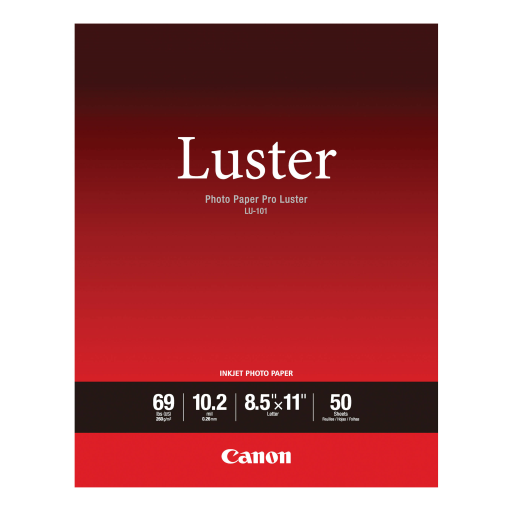 LU-101 8.5" X 11" Photo Paper Pro Luster (50 sheets/pkg) Canon