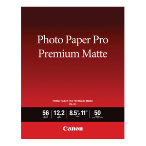 PM-101 8.5" x 11" Photo Paper Pro Premium Matte (50 sheets/pkg) Canon