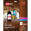 Avery Laser/Inkjet White Arched Wine Bottle Labels, 4?" x 3?", Permanent, 10 sheets/env, 40 labels/env Avery