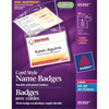 NAME BADGE KIT, CONVENTION STYLE WITH CORD 4" X 3", 6/S Avery