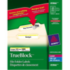 5966 FILING LABELS, TRUEBLOCK, 37/16" X 2/3", PERMANENT, YE Avery