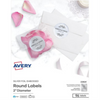 22824 SILVER FOIL EMBOSSED ROUND LABELS, 2" DIAMETER, 8 SHTS Avery