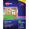 6477 I.D. LABELS, 2" X 4", RECTANGULAR, REMOVABLE,  8 SHEETS Avery