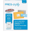 30602 PRESAPLY LABEL, LASER, 1 1/3" X 4" WHITE, 1400 LABEL Avery
