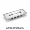 Avery Laser The Mighty Badge? Reusable Name Badge Kit Silver, 1" x 3", 10 badges / box Avery