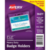 NAME BADGE LABELS, NAME BADGE HOLDERS, HORIZONTAL, 3" Avery
