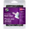 74711 NAME BADGE LABELS, RETRACTABLE REEL CLIPS, 30", 12/PAC Avery