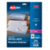 5267 WHITE, EASY PEEL, 1 3/4" X  1/2", PERMANENT,  25 SHEETS Avery