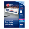5309 OFFICE TENT CARDS, WHITE, 3 1/2" X 11", 50 SHEETS/BOX, Avery