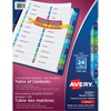 READY INDEX TABLE OF CONTENTS DIVIDERS, 24 TAB, 1 SET, Avery