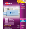 7662 CLEAR EASY PEEL, 4" X 1 1/3", PERMANENT, 10 SHEETS/ENV. Avery