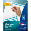 11446 INDEX MAKER CLEAR LABEL DIVIDERS, 5 TAB, 25 SETS, WHIT Avery