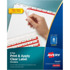 INDEX MAKER CLEAR LABEL DIVIDERS, 8 TAB, 25 SETS, WHIT Avery