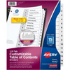 11142 READY INDEX TABLE OF CONTENTS DIVIDERS, 15 TAB, 1 SET, Avery