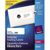 5159 Avery? White Rectangle Labels 1?" x 4", Permanent Adhesive, for Laser and Inkjet Printers,  Matte White Paper / White / Permanent Avery