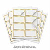 Avery Laser/Inkjet   Name Badges, 2?" x 3?", Gold Metallic Border, Flexible Film, Peel Away Feature, 5 sheets/env, 40 Avery