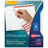 11437 INDEX MAKER CLEAR LABEL DIVIDERS, 8 TAB, 5 SETS, WHITE Avery