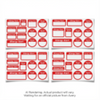 Avery Hand-write   Allergy Alert Labels, Asst'd shapes and sizes, Permanent, Red Border, 44/pkg Avery