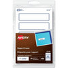 Avery Print or Write Report Cover Labels 1" X 3?", Permanent, White w Blue Border, 25/pkg Avery
