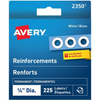 Avery? White Reinforcement Labels ?" Diameter  White / Permanent (2350) Avery