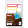 Avery Hand-write Self-Laminating Labels, Assorted, Primary Colours, 30 labels/pkg Avery