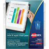 INDEX MAKER CLEAR LABEL VIEW DIVIDERS, 5 TAB, 1 SET, W Avery