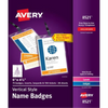 Avery Laser/Inkjet Vertical Style 6" x 4?" Name Badge Kit (Inserts, Holders, Lanyard, x2 Tickets), 75/box Avery