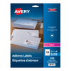 5259 WHITE, 4" X 1 1/2", PERMANENT,  25 SHEETS/ENV., 350 LAB Avery