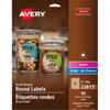 22813 Avery Kraft Brown Round Labels 3" Diameter, Permanent, Avery