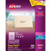CLEAR EASY PEEL, 2 5/8" X 1", PERMANENT, 10 SHEETS/ENV. Avery