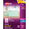 7667 CLEAR EASY PEEL, 1 3/4" X  1/2", PERMANENT, 10 SHEETS/E Avery
