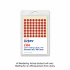 Red Round Label 1/4 Card Avery