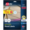 8293 HIGH VISIBILITY, 1 1/2" DIAMETER ROUND, WHITE, PERMANEN Avery