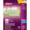 7661 CLEAR EASY PEEL, 4" X 1", PERMANENT, 10 SHEETS/ENV., 20 Avery