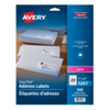 5261 WHITE, EASY PEEL, 4" X 1", PERMANENT,  25 SHEETS/ENV., Avery